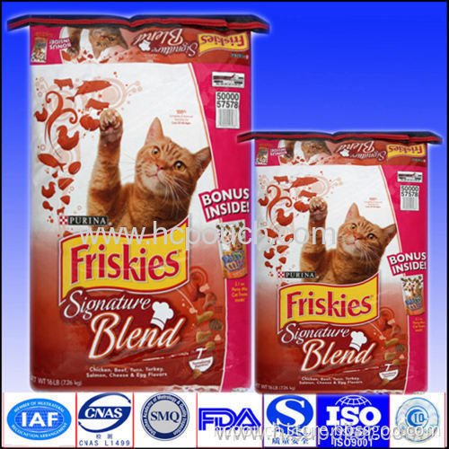 Side Gusseted Aluminium Foil Packaging Bag For Cat Food 